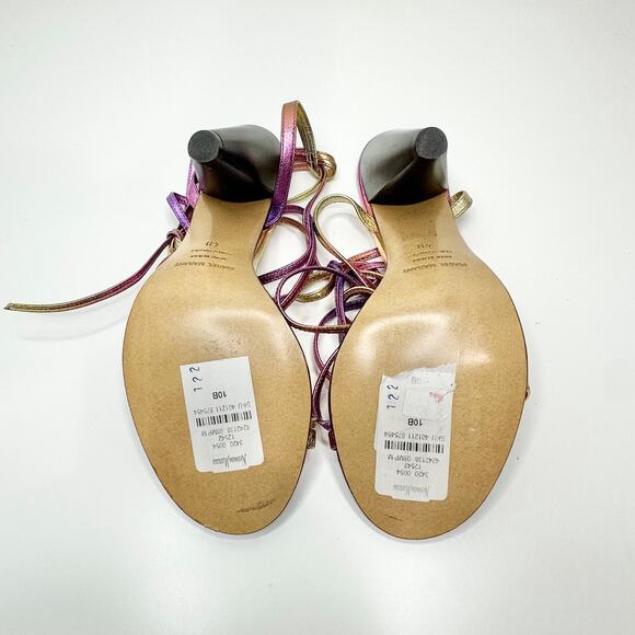Isabel Marant Aliza 40/US 10 Strappy Ombre Metallic Pink Heel Sandals - Picture 11 of 12